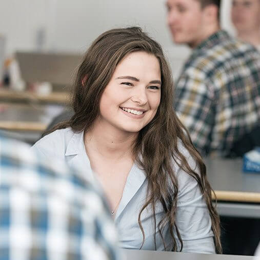 Portræt af studerende fra multimediedesign uddannelsen.